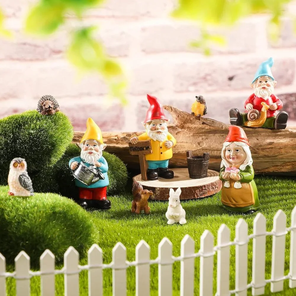 Hand-Painted Fairy Gnomes & Animals - Whimsical Garden Accessories